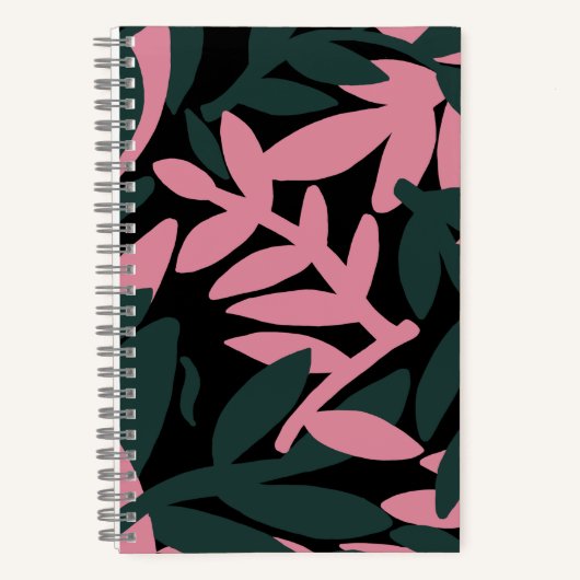 Carnet Motif feuille plein de couleurs (Recto)