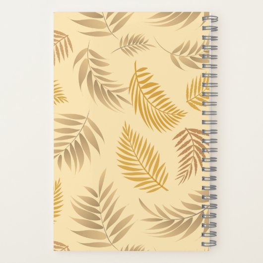 Carnet Motif Feuille tropical 6 (Verso)