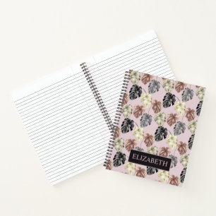Carnet Motif Feuille Tropical Palm
