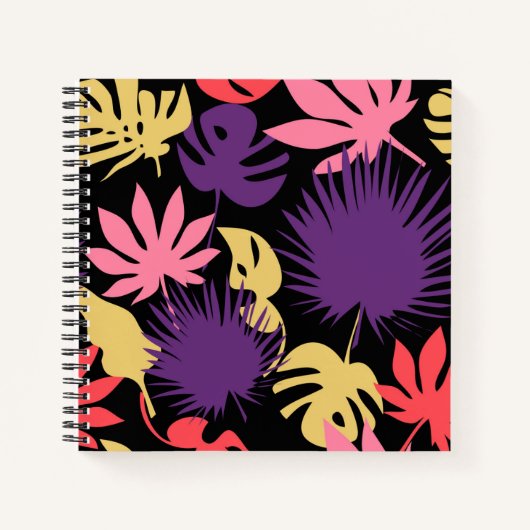 Carnet Motif feuille tropical sans couture (Devant)