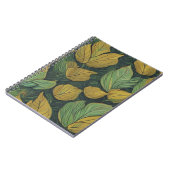 Carnet Motif feuille vert (Côté gauche)