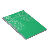 Carnet Motif Feuille vert ou cyan (Côté Droit)
