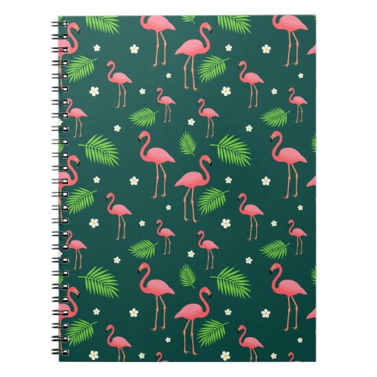 Carnet Motif Flamant Tropical (Devant)