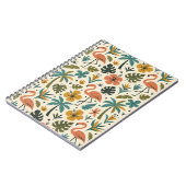 Carnet Motif Flamant Tropical et Palmier (Côté gauche)