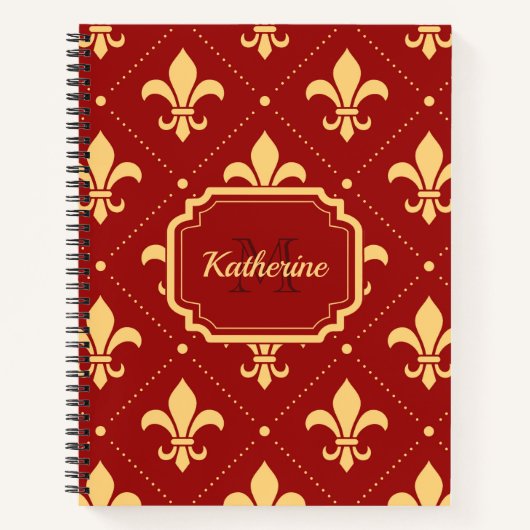 Carnet Motif Fleur-de-lis (Devant)