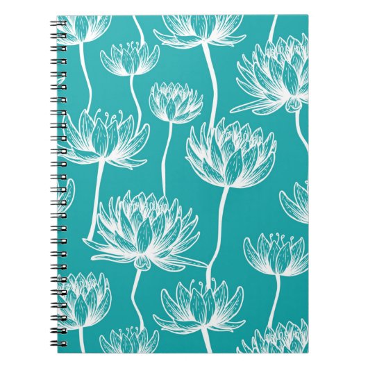 Carnet Motif fleur de lotus (Devant)