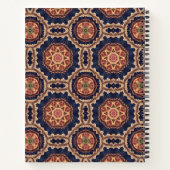 Carnet Motif Fleur fantaisie et Formes d'étoile (Dos)