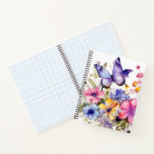 Carnet Motif fleur papillon (Intérieur)