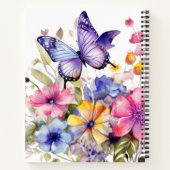 Carnet Motif fleur papillon (Dos)