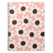 Carnet Motif Fleur Rose Cute (Devant)