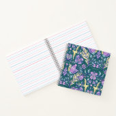 Carnet Motif Fleurs et Oiseaux de Style Antique (Intérieur)