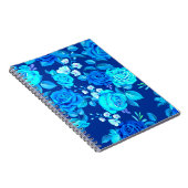Carnet Motif Fleurs Rose Bleue Classique-87600 (Côté Droit)