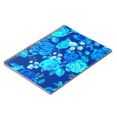 Carnet Motif Fleurs Rose Bleue Classique-87600 (Côté gauche)