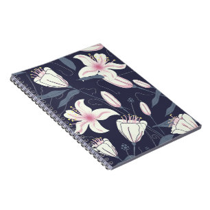 Carnet Motif Fleurs Vintage