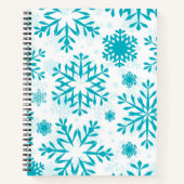 Carnet Motif Flocon de Neige Bleu (Devant)