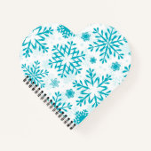 Carnet Motif Flocon de Neige Bleu (Devant)