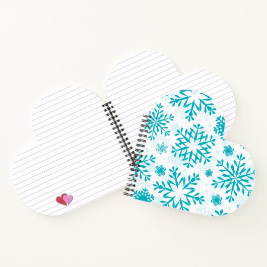 Carnet Motif Flocon de Neige Bleu (Intérieur)