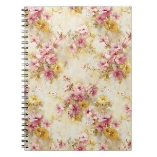 Carnet Motif floral à l'aquarelle vintage