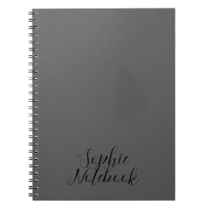 Carnet Motif floral à monogramme élégant Nom personnalisé