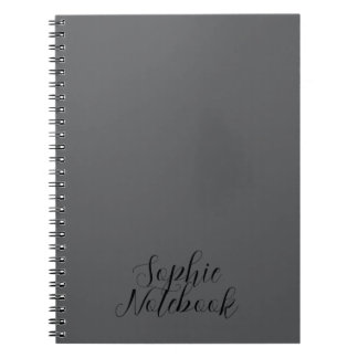 Carnet Motif floral à monogramme élégant Nom personnalisé