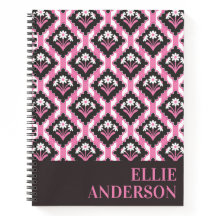 Motif floral à rayures rose noir blanc en margueri