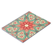 Carnet motif floral abstrait avec les coeurs sur un gre l (Côté gauche)