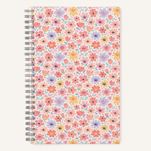 Carnet Motif floral abstrait moderne (Recto)