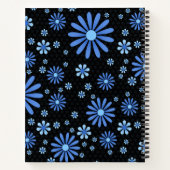 Carnet Motif floral bleu Flower Power Daisy (Dos)