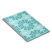 Carnet Motif floral, bleu Turquoise (Côté Droit)