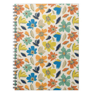 Carnet Motif floral bohème dessiné à la main de manière a