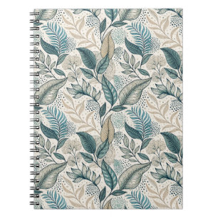 Carnet Motif floral botanique minimaliste feuille sarcell