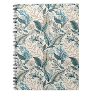 Carnet Motif floral botanique minimaliste feuille sarcell