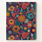 Carnet Motif floral, Bouquet de fleurs colorées (Dos)