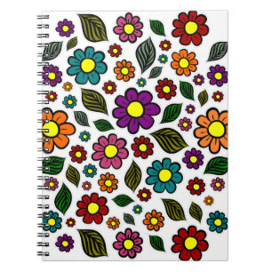 Carnet Motif floral coloré de la nature