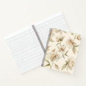 Carnet Motif floral de camélia blanc doux (Intérieur)