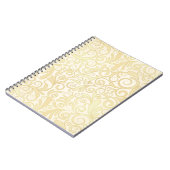 Carnet Motif floral de feuille d'or (Côté gauche)