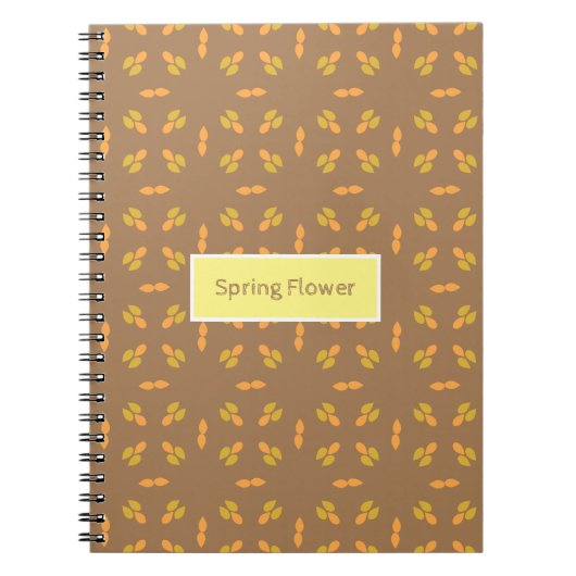 Carnet motif floral de fleurs de printemps (Devant)