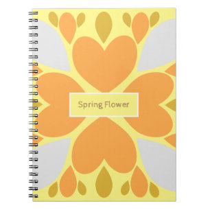 Carnet motif floral de fleurs de printemps