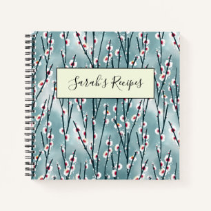 Carnet Motif floral de fleurs de prune de printemps