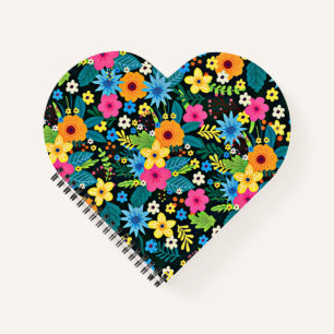 Carnet Motif floral de fleurs vibrantes Ditsy-43785