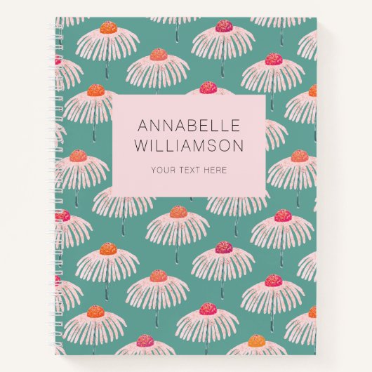 Carnet Motif floral de gerbera Daisy (Devant)