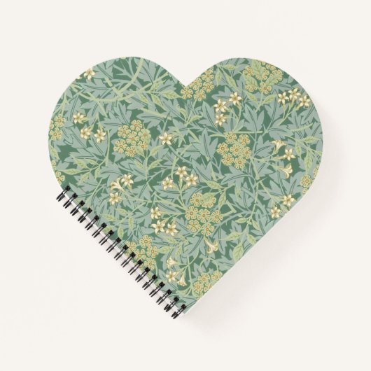 Carnet Motif floral de jasmin vert élégant (Devant)