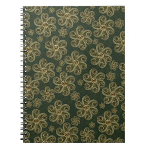 Carnet Motif floral de la forêt en papier roulé