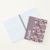 Carnet Motif floral de lilas monogrammé (Intérieur)
