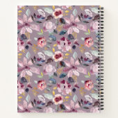 Carnet Motif floral de lilas monogrammé (Dos)