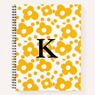 Carnet Motif floral de marguerite blanc jaune ajouter mon