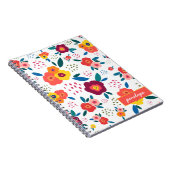 Carnet Motif floral de pavot moderne Corail Nom du script (Côté Droit)