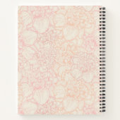 Carnet Motif floral de pivoine rose (Dos)