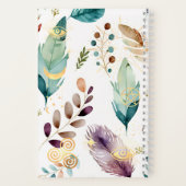 Carnet Motif floral de plumes Monogramme (Verso)