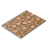 Carnet Motif floral de rose et de brun (Côté gauche)